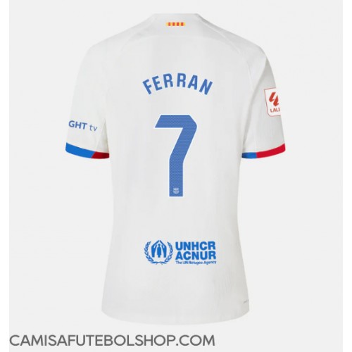 Camisa de time de futebol Barcelona Ferran Torres #7 Replicas 2º Equipamento Feminina 2023-24 Manga Curta